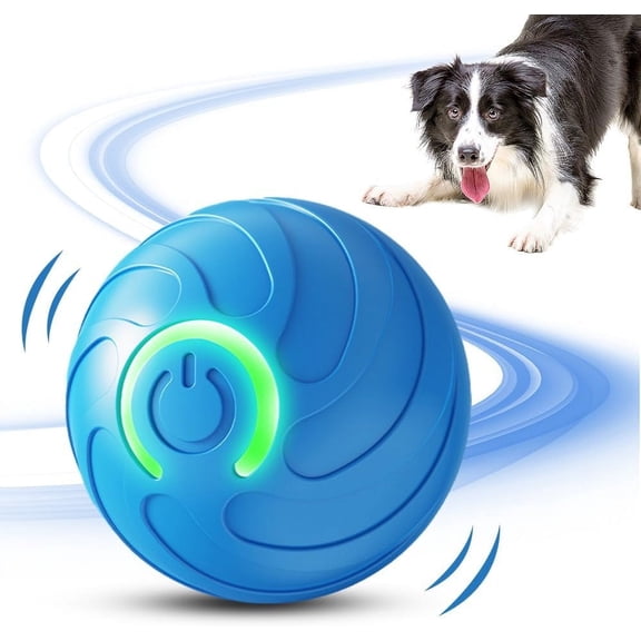 Vibrating Dog Ball, Moving Dog Ball, USB Rechargeable Shaky Ball Toy for Dogs, Interactive Dog Bouncing Ball, Automatic Moving Dog Toy Ball for Small Medium Large Dogs (Blue)