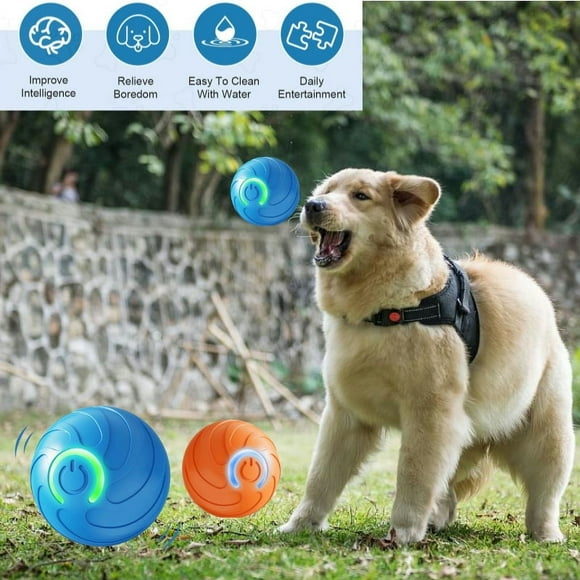 Vibrating Dog Ball for Large Dogs,Usb Rechargeable Moving Ball for Dogs, Automatic Interactive Dog Toy, Bouncing Fun for Dogs Of All Sizes (Orange)