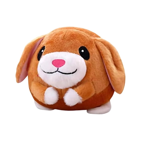 Vibrating Dog Toy Rechargeable Teaser for Dogs Interactive Plush Hamster Ball with Bounce and Sound Effects
