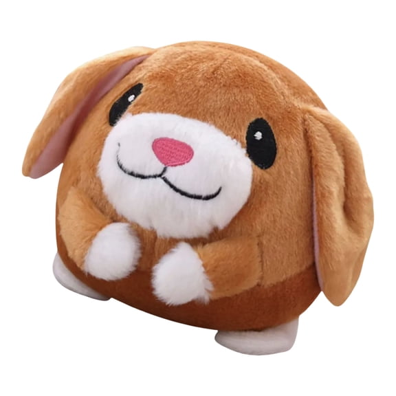 Vibrating Dog Toy Rechargeable Teaser for Dogs Interactive Plush Hamster with Bounce and Sound Effects