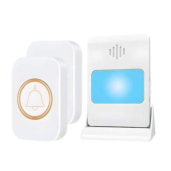 Vibrating Flashing Wireless with 39 Ringtones, 300m Range, USB Rechargeable Lithium Battery, 4 Volume Levels, 5 Modes, Elderly-Friendly, Hearing Impaired Compatible