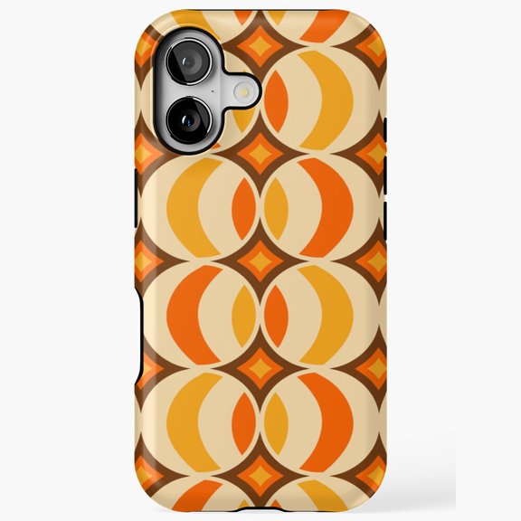 Vibrating Globes Autumn Colors Mid Century Modern Abstract Phone Case 17 16 15 14 13 12 11 Pro Max