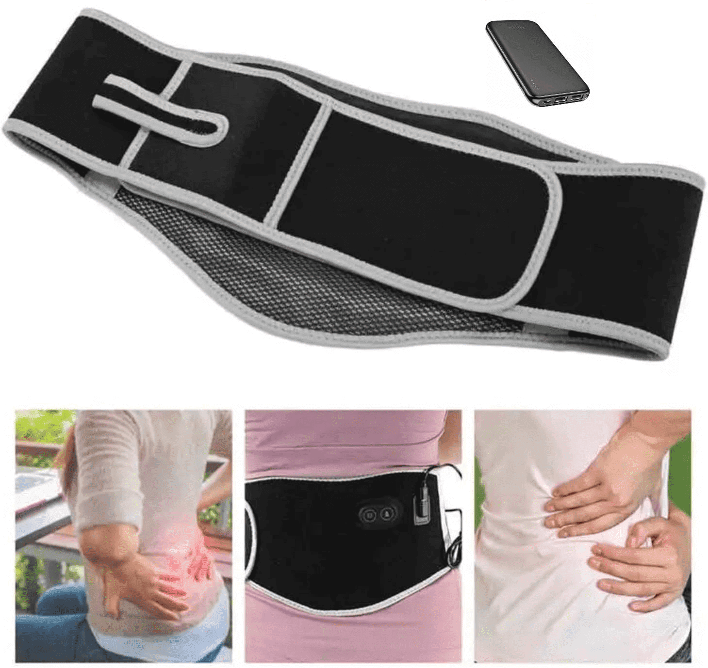 Vibrating Heat Wrap Wireless USB Power Bank Portable Heating Pad
