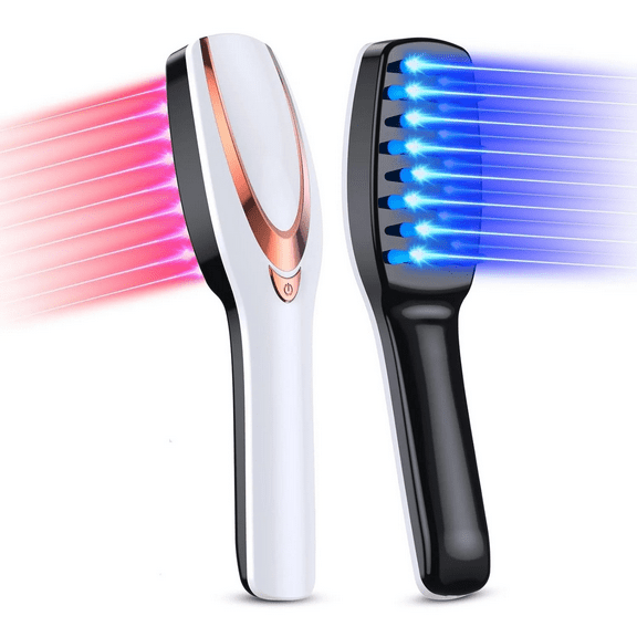 Vibrating Light Comb for Scalp & Hair Vitality, Device for Fuller-Looking Hair