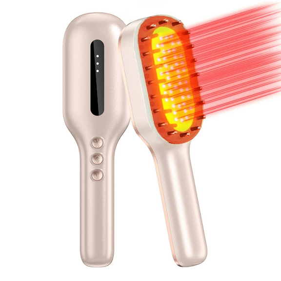 Vibrating Light Comb for Scalp & Hair Vitality, Device for Fuller-Looking Hair