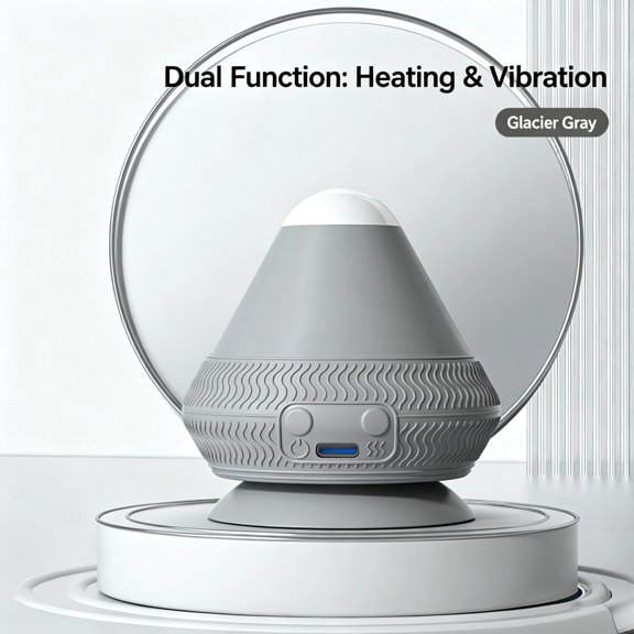 Vibrating Massage Ball with Heat & Suction Base, Deep Tissue Muscle Pain Relief Massager 4 Colors