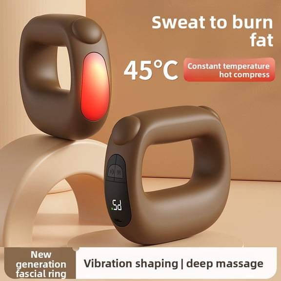 Vibrating Massage Ring Mini Electric Massager for Shoulder Neck Yoga Workout Portable Body Vibration Trainer