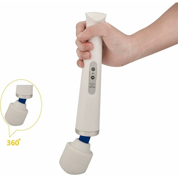 Vibrating Massager Powerful Big Electric Back Massager for Sports Recovery Muscle Aches Body Pain Shoulder Foot Massage (White Big Massage)