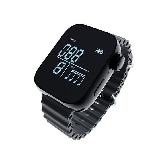 Vibrating Metronome Watch, Wearable Metronome for Guitar, Violin, Piano, Drum Practice, and Workout Tempo Trainer with Adjustable Strap, App Support and Long Battery Life