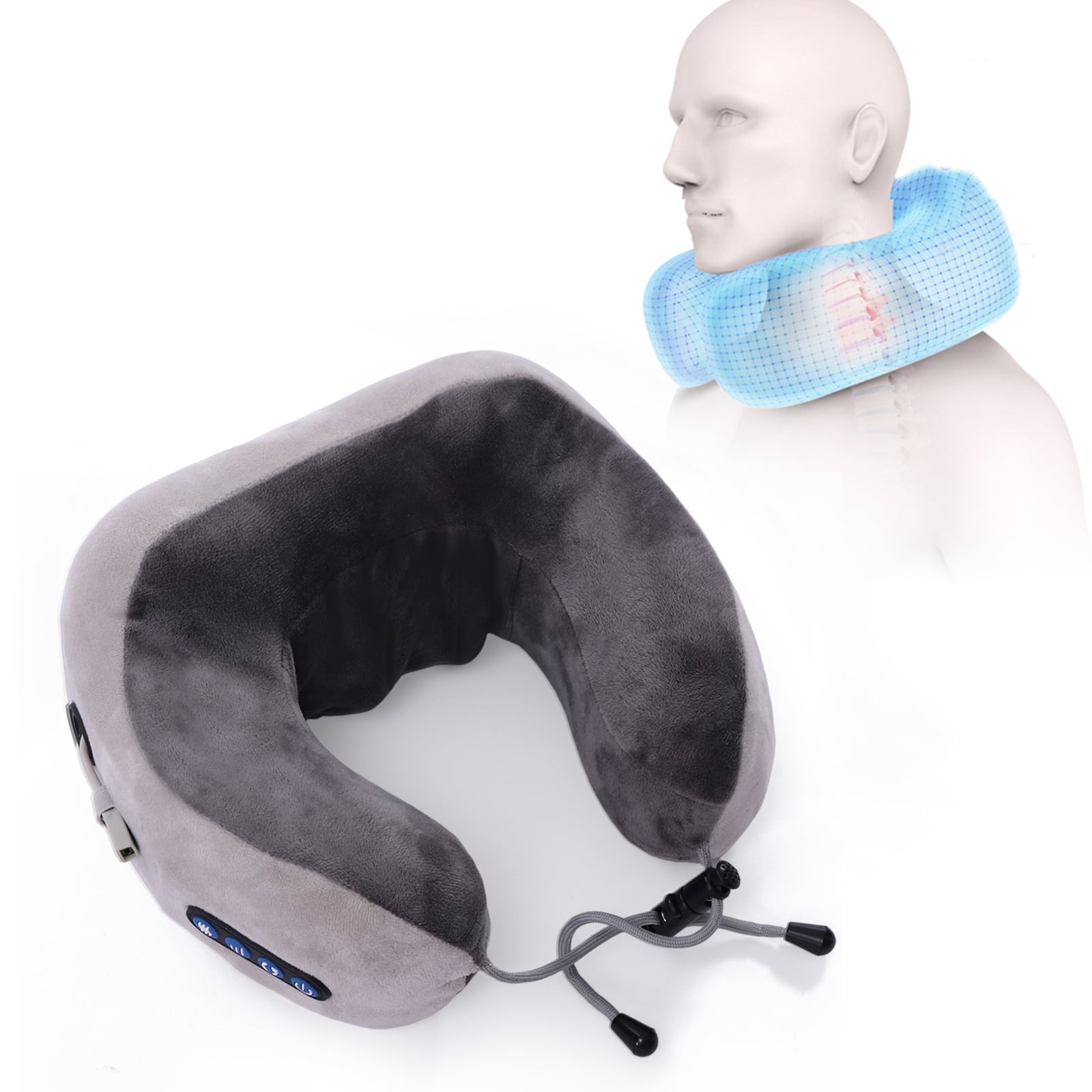 Vibrating Neck Pillow Massage Therapy-3-in-1 Therapy with Heat, Kneading,  and Vibration,Relieves Shoulder/Neck Pain for Office/Travel, Best Gift for  