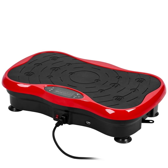 Vibrating Plate Machine, Power Waver Vibration Plate Exercise Machine for Lymphatic Drainage, Whole Body Vibration Plate Machine with Resistant Band, Weight Loss Shaping Toning Home Gym Equipment