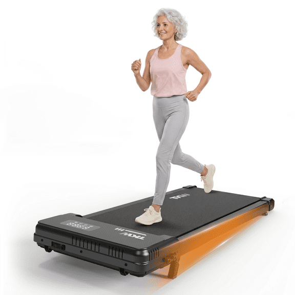 Lightweight Under Desk Treadmill, Remote Control Portable Walking Pad for Home & Office, Servo Motor Technology, 3-in-1 Walking Pad Treadmill, Adjustable Incline, 200 lbs Weight Capacity