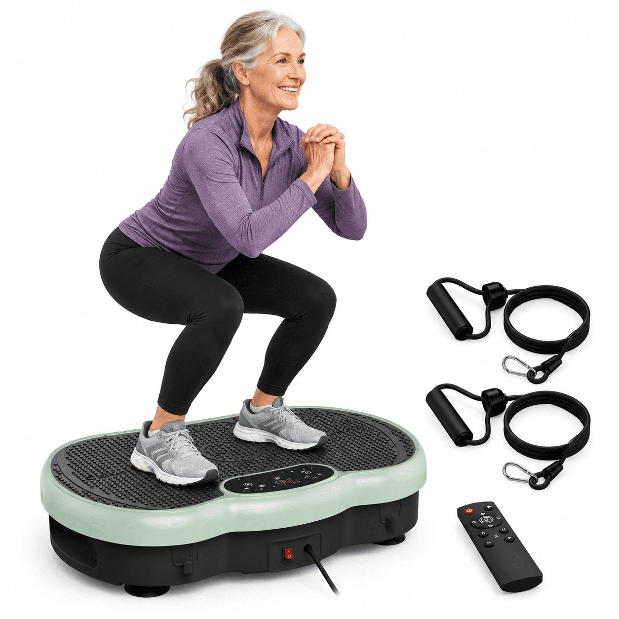 Vibrating Platform Exercise Machine, Green, Medium, 120 Speed Levels ...