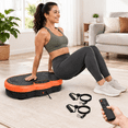 Vibrating Platform Exercise Machine, Orange, Medium, 120 Speed Levels ...