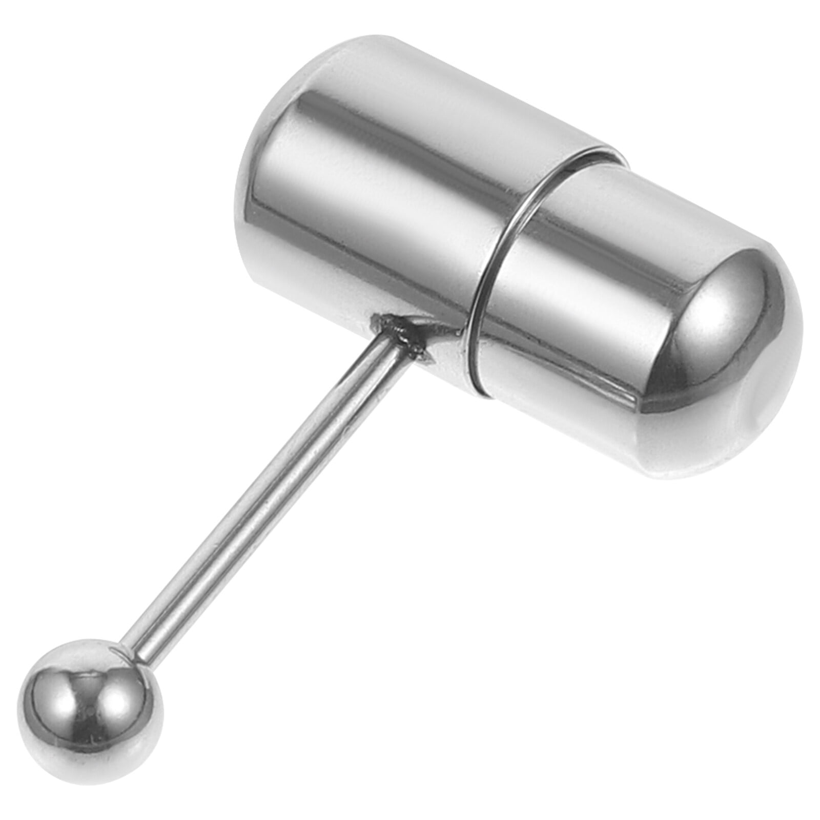 Vibrating Stainless Steel Tongue Ring Barbell Tongue Piercing Jewelry with 2 Batteries