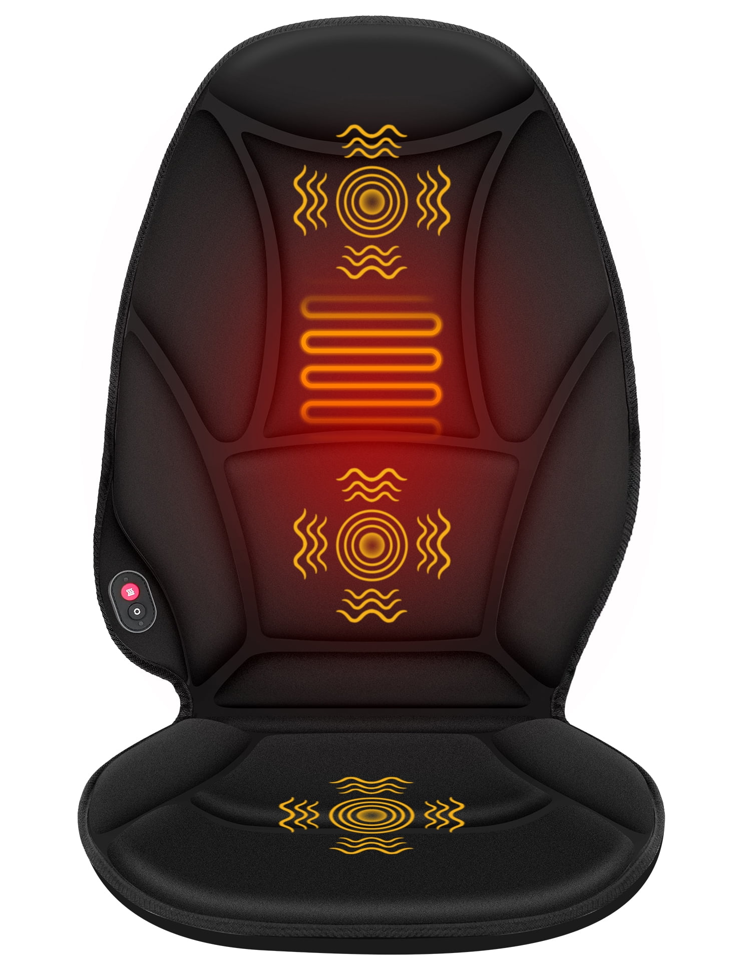 Walmart Black Friday Deals 2025 - Vibration Back Massager with Heat, Seat Cushion Massager Chair Pad for Home Office Car, Black, Gifts