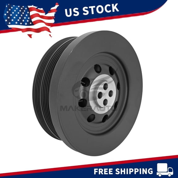 Vibration Damping Steel Engine Crankshaft Pulley Damper For BMW 335d 3.0L 2009-2011