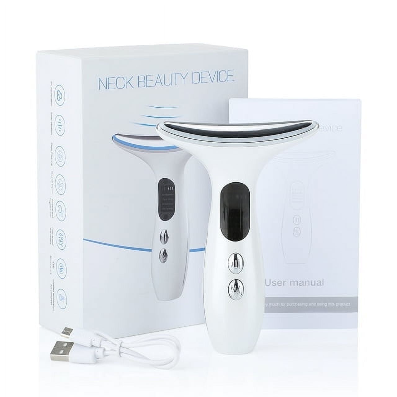 Vibration Face and Neck Massager, Led Face-Lifting Device Electric Face  Massage with 3 Color & 4 Massage Modes, Thermal and Vibration Technologies  for Skin for Skin Care Tightening - Walmart.com