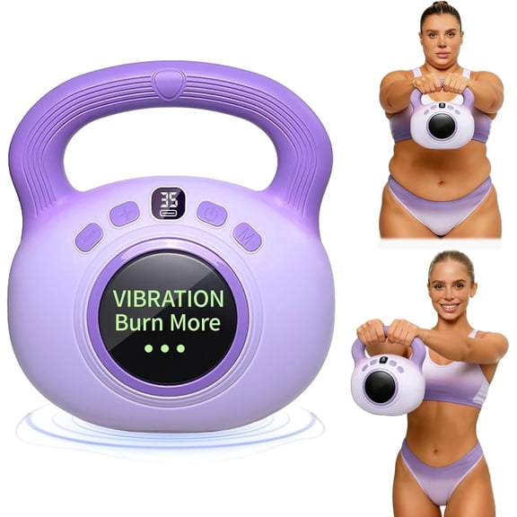 Vibration Kettlebell - 3LB Golden Weight Ideal for Women's  Loss,  Sculpting & Lymphatic Drainage -  Vibration Exercise Machine for Toning, Circulation & Daily  Workouts