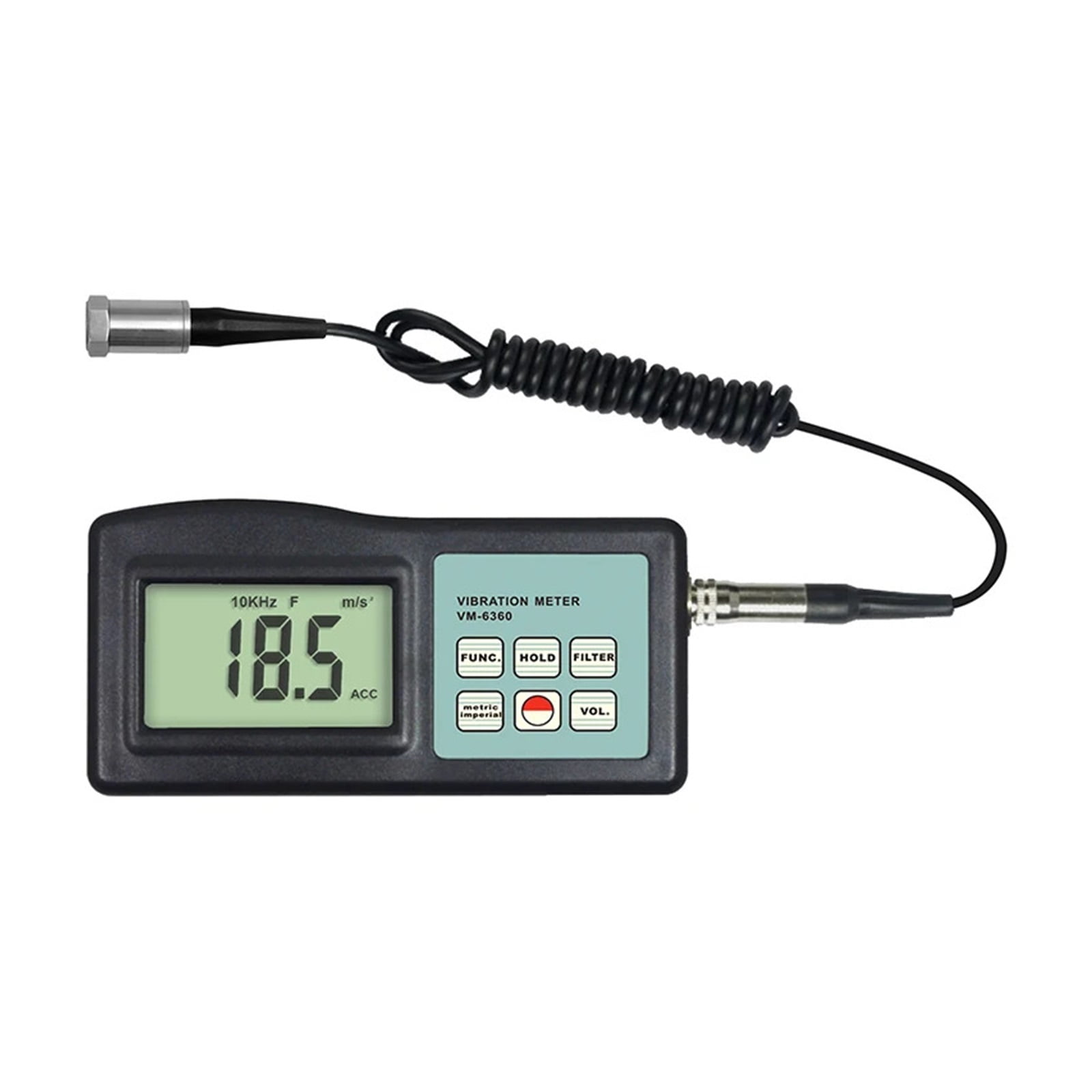 Vibration Meter VM-6360 Vibrater Analyzer Vibrometer VM6360 With Piezoelectric Transducer For Measuring Periodic Motion ,User Friendly