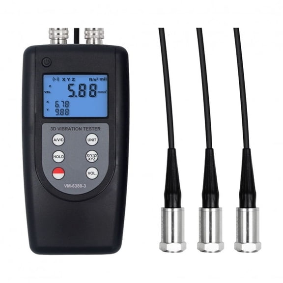 Vibration Meter VM-6380-3 Vibration Analyzer Three-channel Acceleration, Velocity, Displacement Motion Machine Vibration Meter ,Versatile Frequency