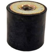 J.W. Winco B831537 Vibration Mount, 2 Tapped Holes, 2 in. Dia., 1.63 in., 0.38-16 Thread - Black