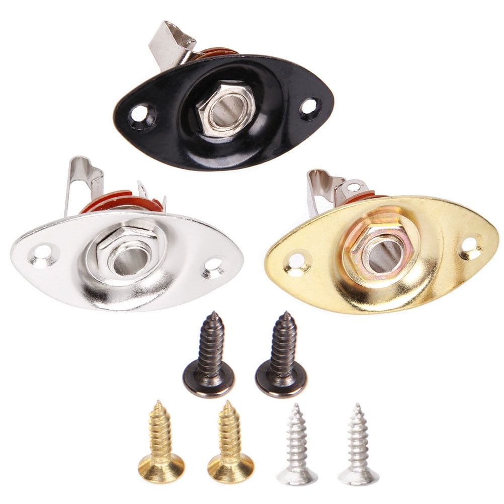 Vibration Pickup Jack Electric Guitar Jacks Socket Pickguard Input Zinc