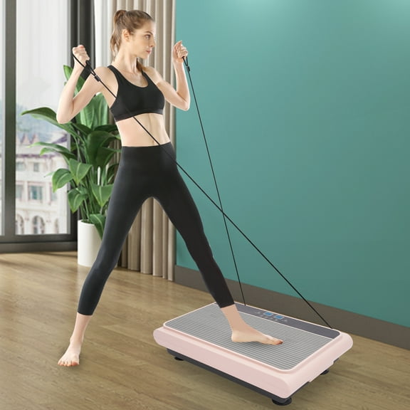 Vibration Plate with Adjustable Speed Levels 99 Settings, Bluetooth, Colorful Lights, 5 Vibration Modes, Low Noise, Perfect for Muscle Strengthening and Flexibility