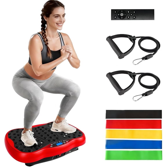 Vibration Plate Exercise Machine, 10 Auto Modes/200-Levels Vibrating Plate for Lymphatic Drainage Weight Loss, 450lbs Capacity Whole Body Shake Plate for Women & Men