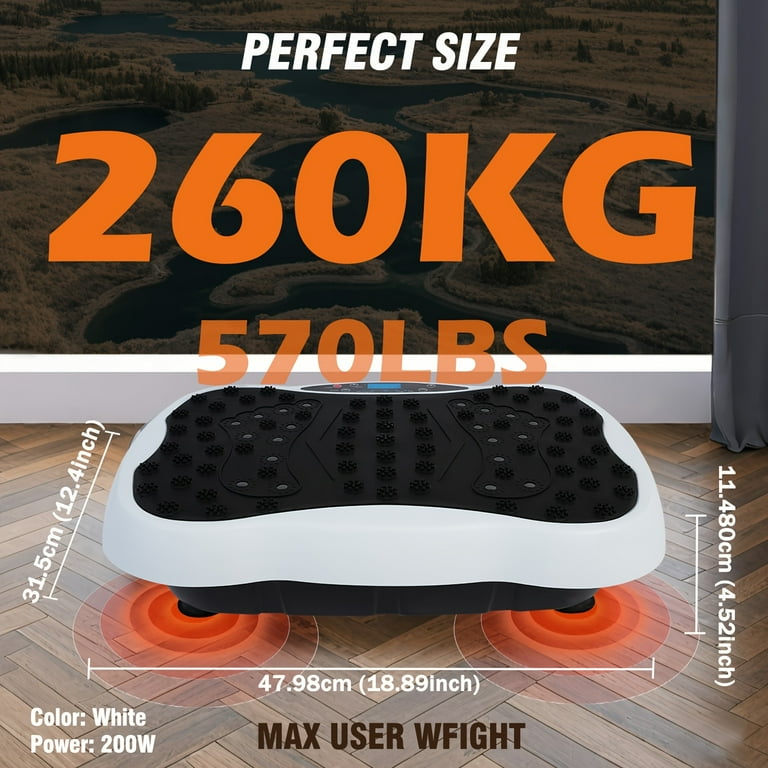 Vibration Plate Exercise Machine 10 Modes Whole Body Workout Vibration  Fitness Platform W/ Loop Bands Jump Rope Bluetooth Speaker Home Training  Equipment for Toning, Perfect for Thanksgiving - Walmart.com