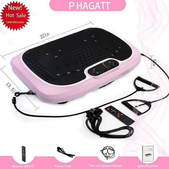 Vibration Plate Exercise Machine, 120 Level Vibration Adjustment, 2 Fitness Resistance Bands, Body Relaxation