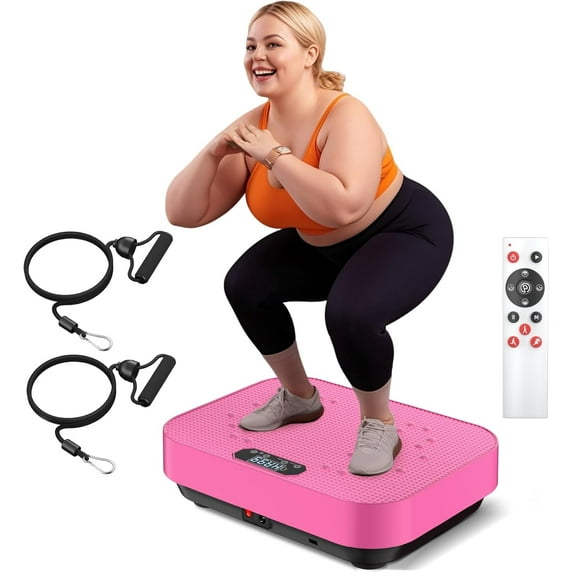 Vibration Plate Exercise Machine, 2025 Upgraded Fitness Vibrating Lymphatic Drainage Full Body Workout Shaker for Weight Loss, Featuring a 330 Lbs Capacity Vibrate Fitness Platform with 8 Modes