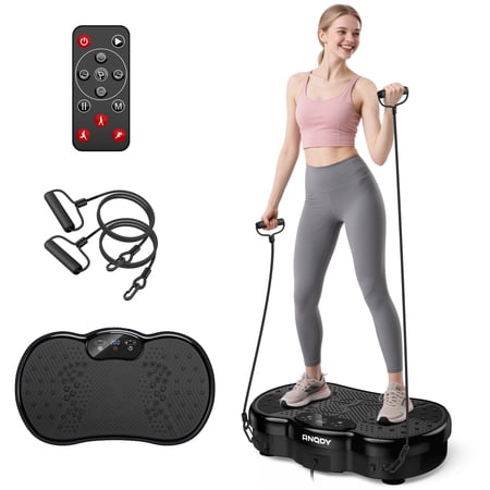 Anqdy Vibration Plate Exercise Machine Whole Body Shake Plate Exercise Machine with 2 Loops & Remote Control