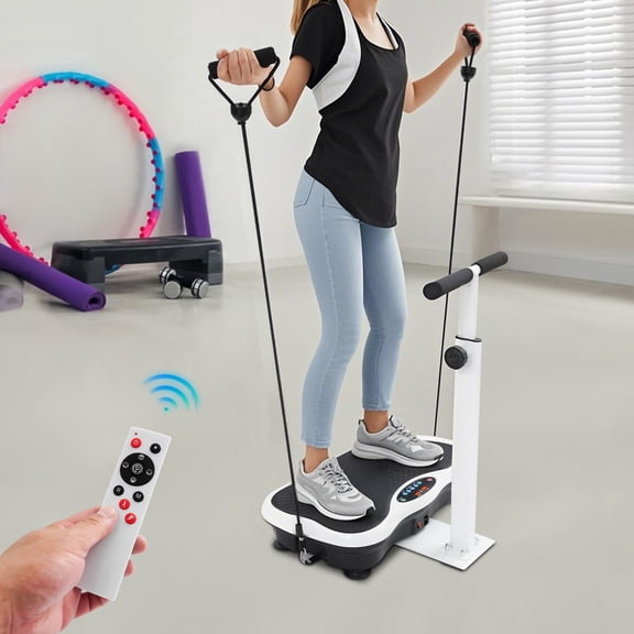 Vibration Plate Exercise Machine 330Lbs Max Loading for Weight Loss W/ Handrail