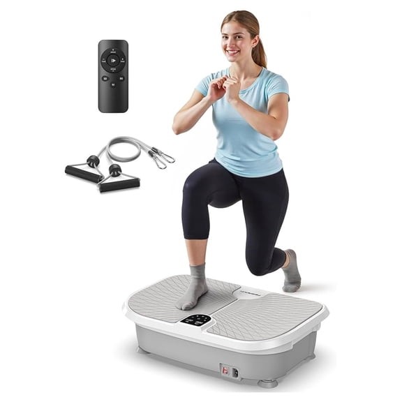 Vibration Plate Exercise Machine, 400 LBS Capacity Vibration Plate for Lymphatic Drainage, Max Space for Whole-Body Workout & Relaxation at Home