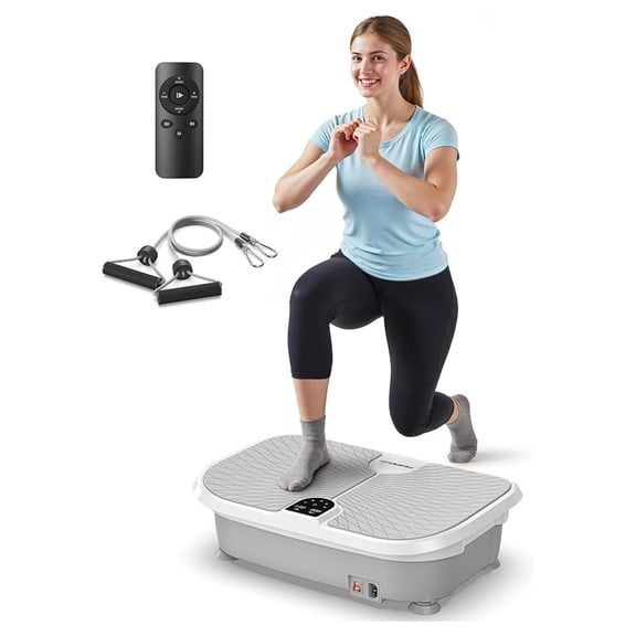 Vibration Plate Exercise Machine, 400 LBS Capacity Vibration Plate for Lymphatic Drainage, Max Space for Whole-Body Workout & Relaxation at Home