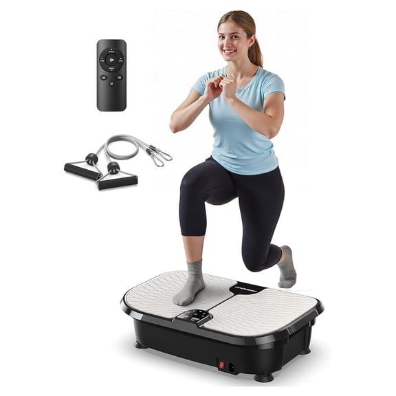 Vibration Plate Exercise Machine, 400 LBS Capacity Vibration Plate for Lymphatic Drainage, Max Space for Whole-Body Workout & Relaxation at Home
