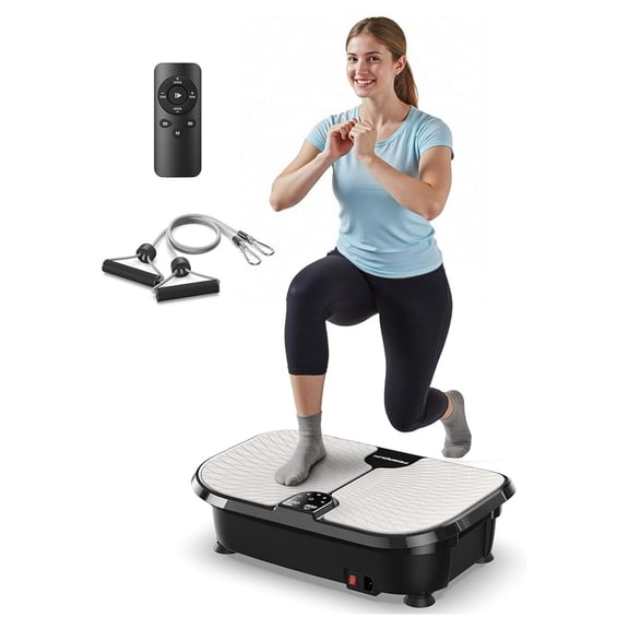 Vibration Plate Exercise Machine, 400 LBS Capacity Vibration Plate for Lymphatic Drainage, Max Space for Whole-Body Workout & Relaxation at Home