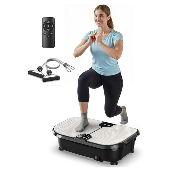 Vibration Plate Exercise Machine, 400 LBS Capacity Vibration Plate for Lymphatic Drainage, Max Space for Whole-Body Workout & Relaxation at Home
