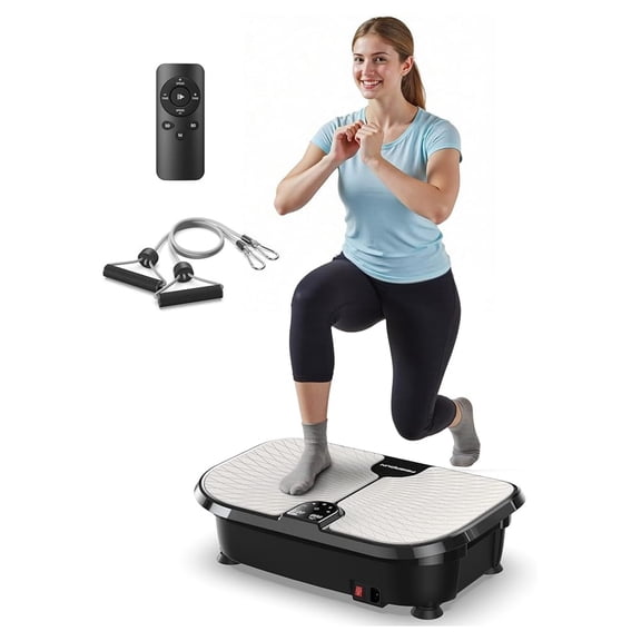Vibration Plate Exercise Machine, 400 LBS Capacity Vibration Plate for Lymphatic Drainage, Max Space for Whole-Body Workout & Relaxation at Home