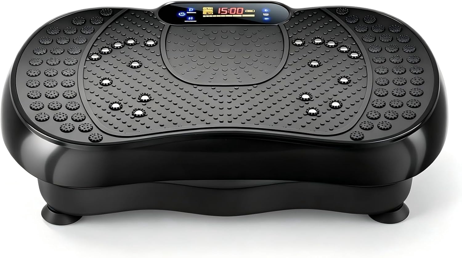 Vibration Plate Exercise Machine for Lymphatic Drainage, 99-Speed Whole Body Workout Platform with Preset Programs, LED Touchscreen, Sgae Remote Control & Resistance Band, 300 lb Capacity