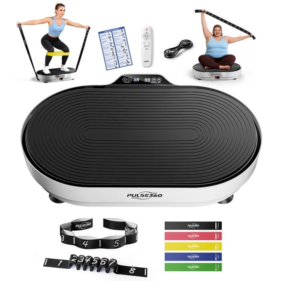 PULSE360 XL Vibrate Plate for Lymphatic Drainage, Weight Loss, Full Body Vibrate Machine for Home, Slim Keep Vibration Plate for Exercise Women Men