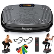 SLIMKEEPER Vibration Plate Exercise Machine for Home Fitness & Whole Body Workout, 330 Lbs Capacity, with 2 Loops, 5 Resistance Bands & Remote Control