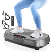 Vibration Plate Exercise Machine TISSCARE Whole Body Workout Vibrating Platform for Home Fitness and Muscle Toning - Gray