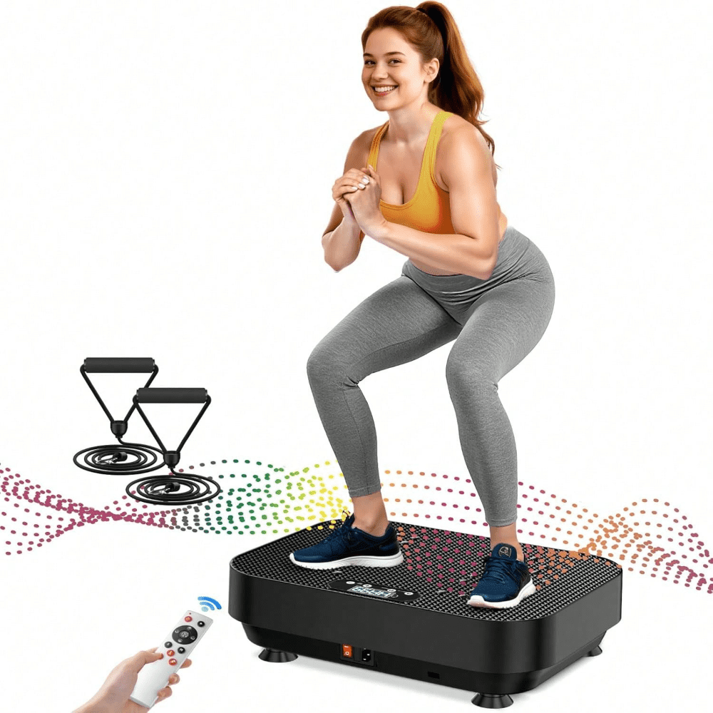 Vibration Plate Exercise Machine, Upgraded Fitness Vibrating Lymphatic ...