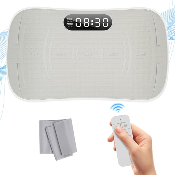 RICAN Vibration Plate Exercise Machine, Vibration Fitness Platform with Loop Bands & Remote Control Full Body Workout, Vibrate Stand Shake Board for Home Fitness & Weight Loss & Muscle Toning