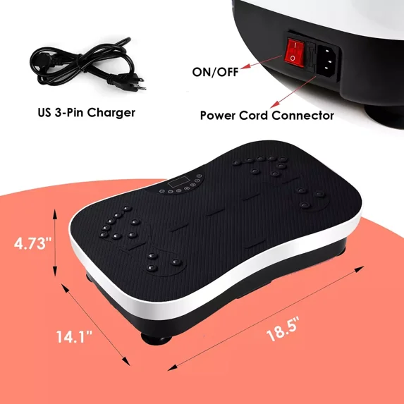 Vibration Plate Exercise Machine - Whole Body Workout Vibrating Fitness Platform