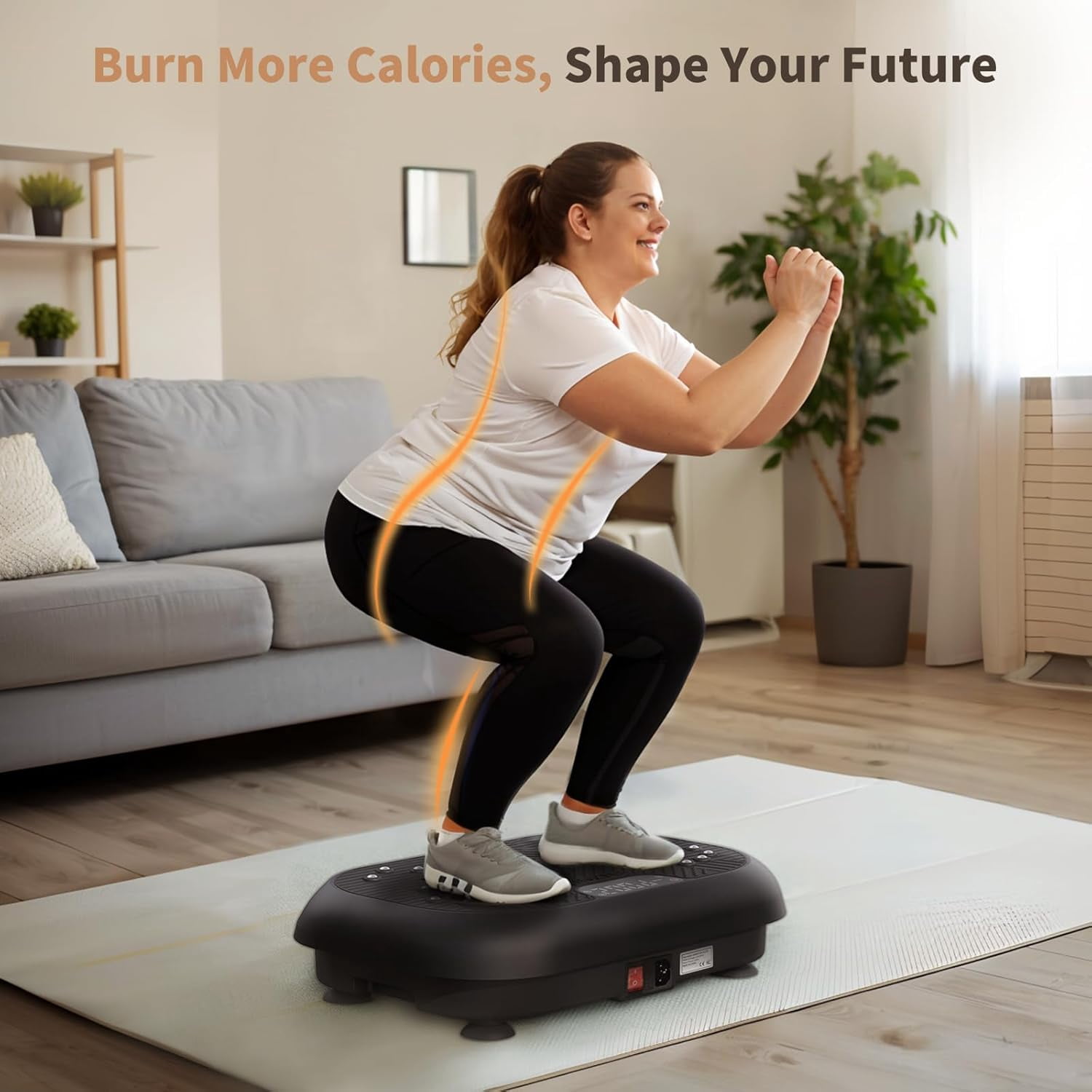 Vibration Plate Exercise Machine for Whole Body Workout, Lymphatic Drainage & Muscle Stimulation Platform with 20 Speed Levels