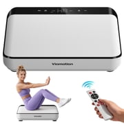 Vibration Plate Machine for Home Fitness & Whole Body Workout, Vibrating Plate for Lymphatic Drainage, 440 Lbs Exercise Machine, Vibration Fitness Platform with Remote Control, White