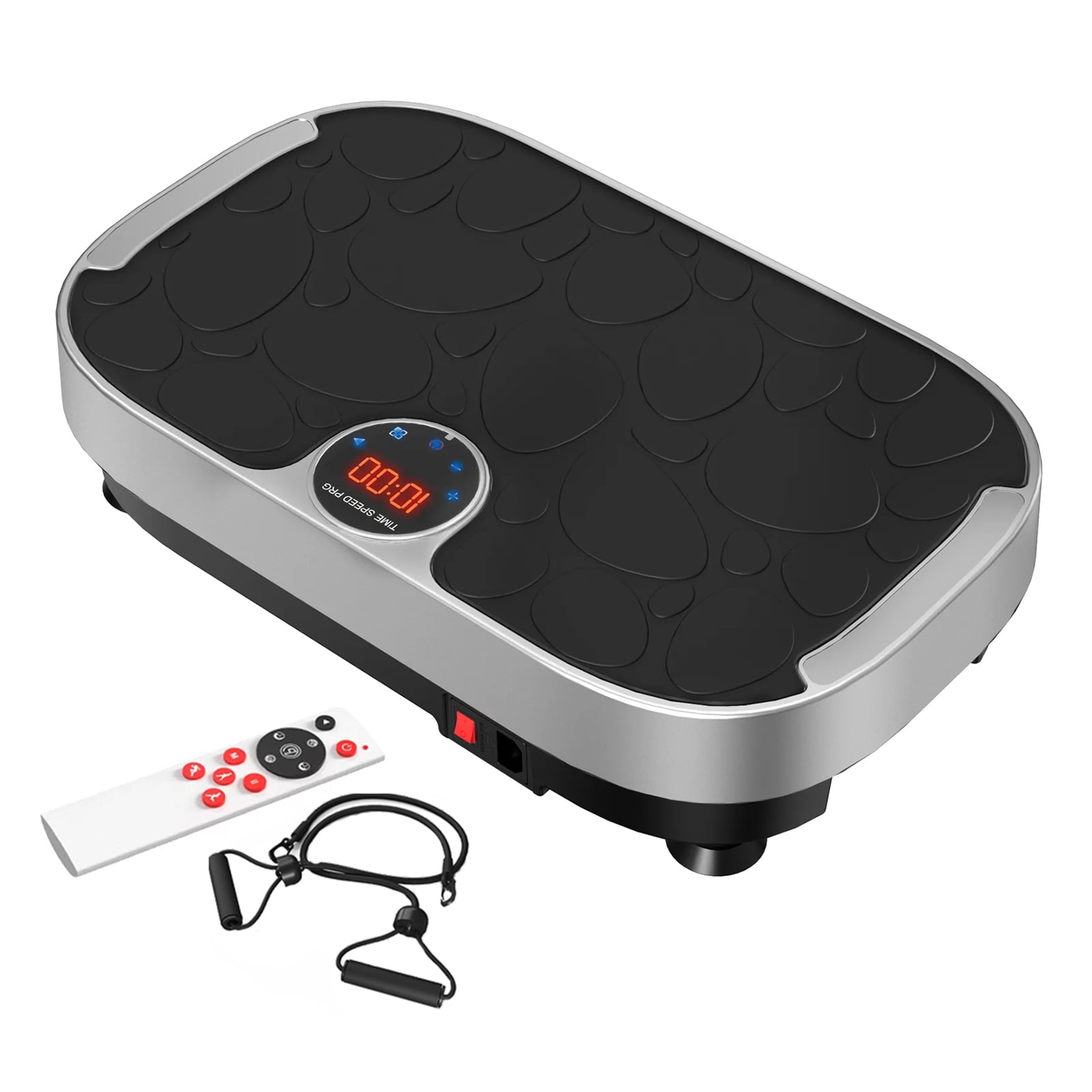 Vibration Plate Power Vibrate Fitness Platform Exercise Machine for Lymphatic Drainage Weight Loss Fat Burner with Loop Bands Remote Control RELIFE REBUILD YOUR LIFE Walmart